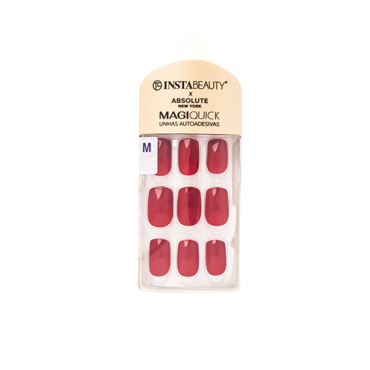 Unhas autoadesivas - Burgundy Red M