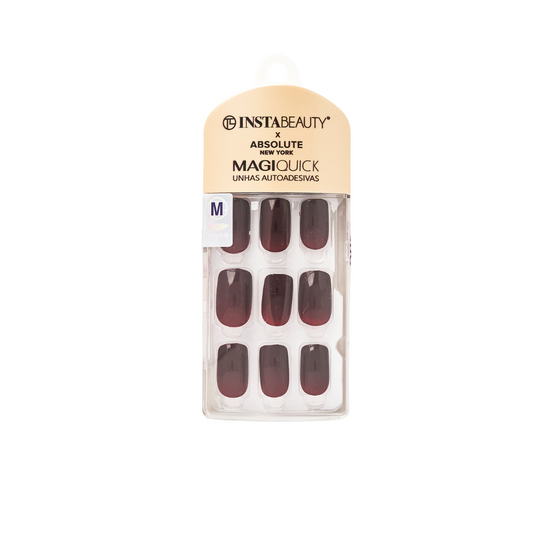 Unhas Autoadesivas - Reddish Black M